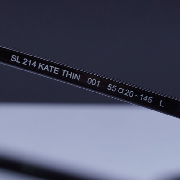 Saint Laurent SL 214 KATE THIN 001 Cat Eye Sunglasses - Black/Grey main image 8